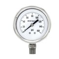 Pic Gauges Gauge, 2.5", 0/160psi, 1/4"LM, SS, 1perRemBez PRO-311D-254F